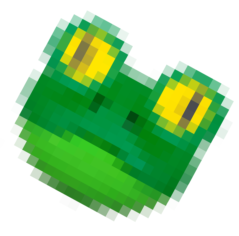 Pixelated frog