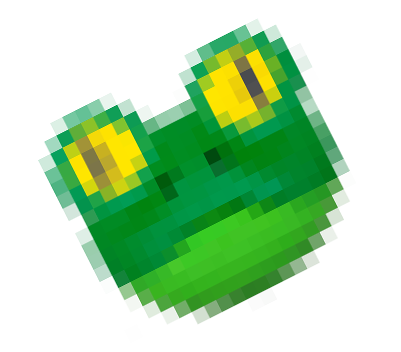 Pixelated frog