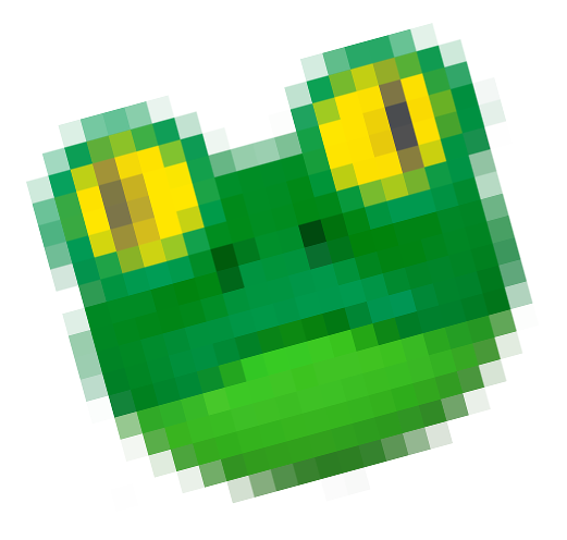 Pixelated frog