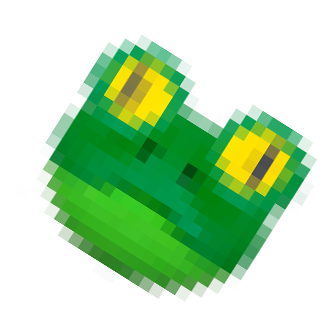 Pixelated frog