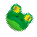 Pixelated frog